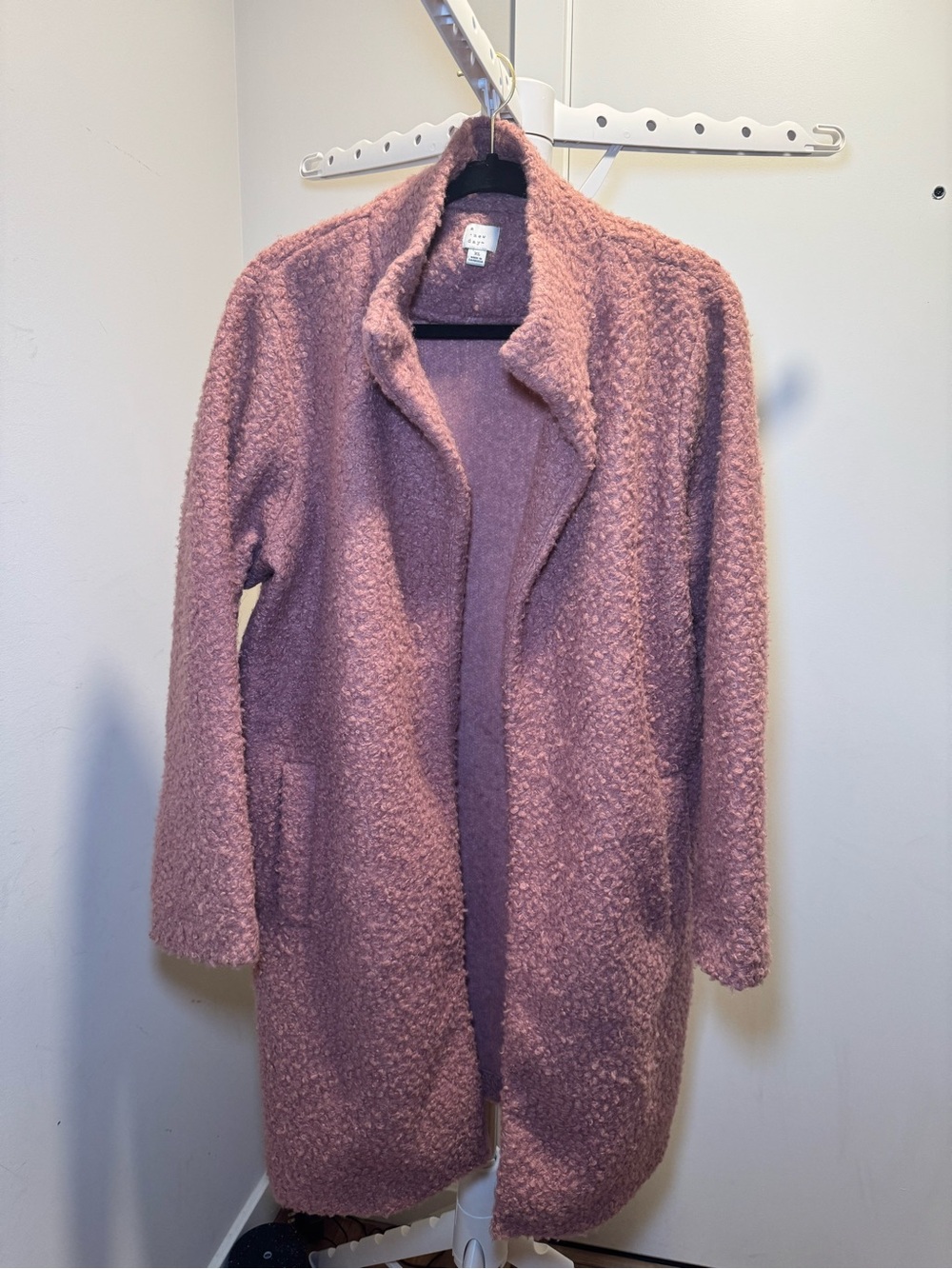 a new day Dusty Rose Teddy Bouclé Open-Front Jacket